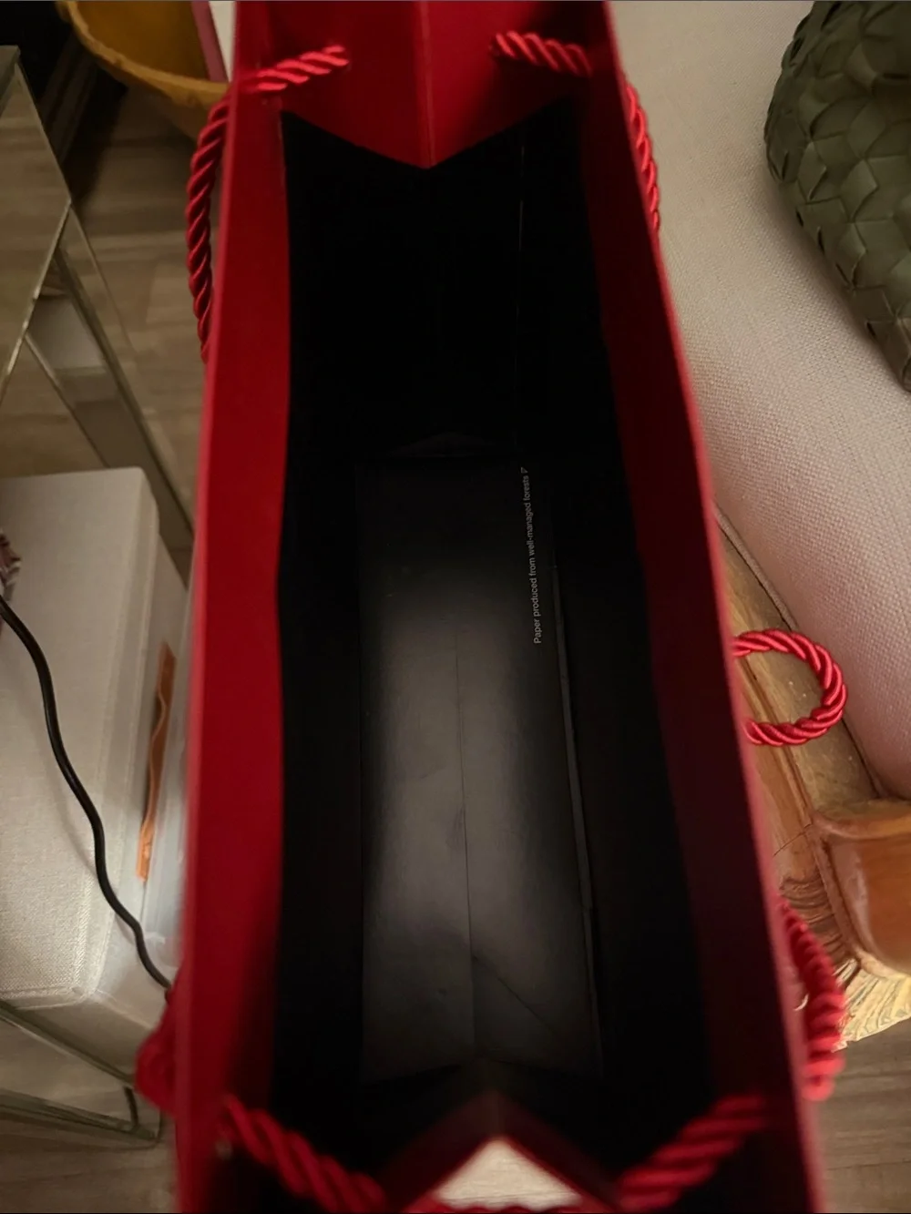 Cartier Red Box W Shopping Bag